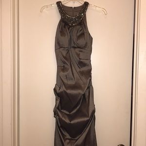 Graphite colored cocktail dress